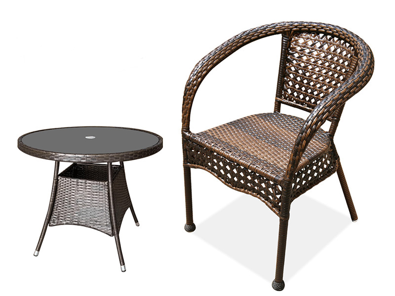 時尚簡約藤桌椅管